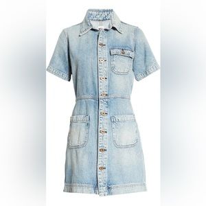 NSF Finn Denim Mini Shirtdress